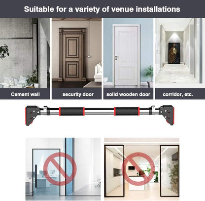 Adjustable Width Pull-Up Bar for Doorway - Home Gym Equipment, Supports Up to 660 lbs