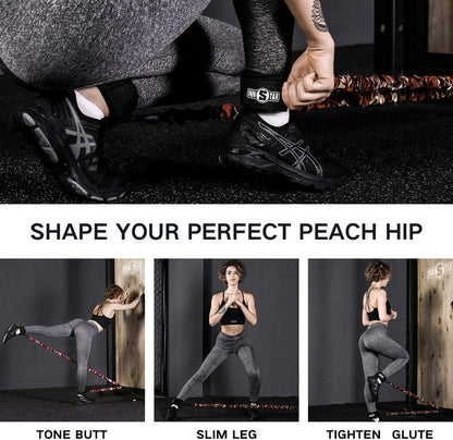 Adjustable Ankle Resistance Bands with Cuffs for Cable Machines - Premium Ankle Straps for Glute Workouts for Men and Women