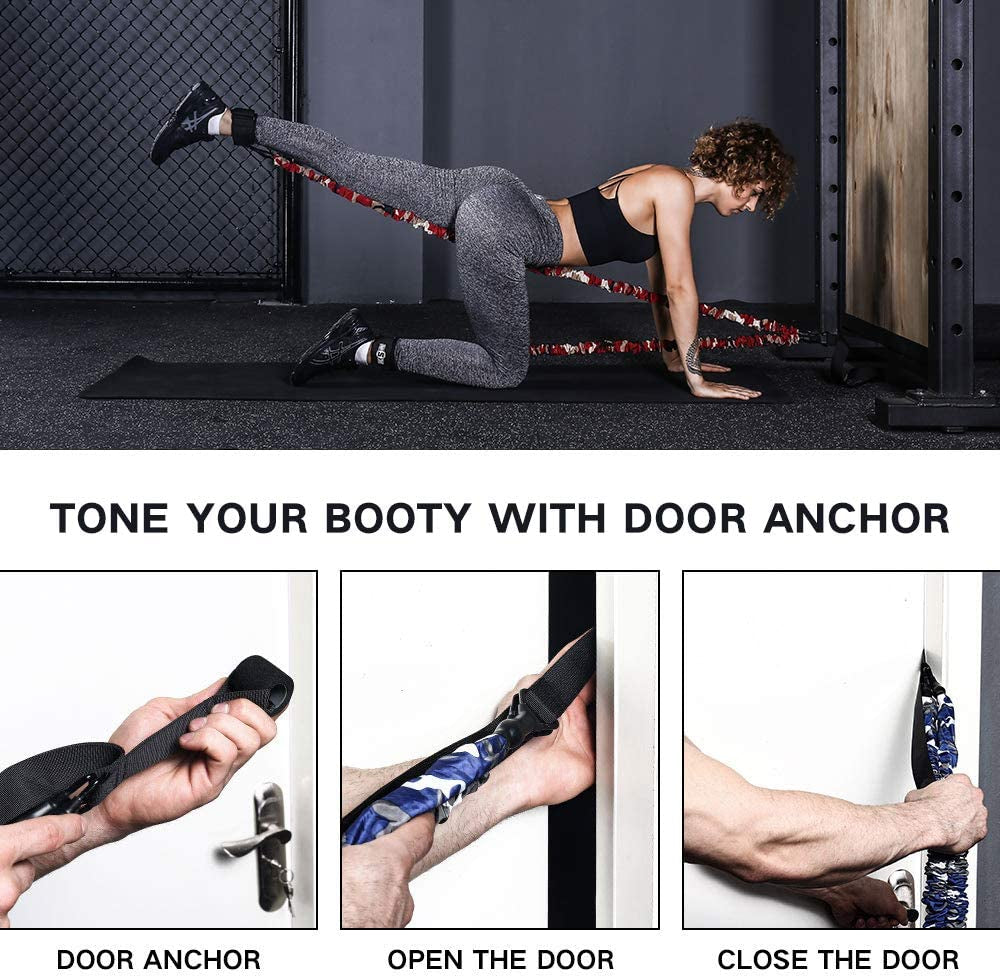 Adjustable Ankle Resistance Bands with Cuffs for Cable Machines - Premium Ankle Straps for Glute Workouts for Men and Women