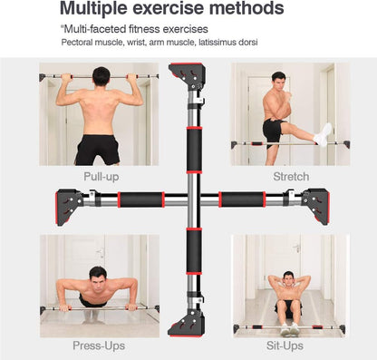 Adjustable Width Pull-Up Bar for Doorway - Home Gym Equipment, Supports Up to 660 lbs